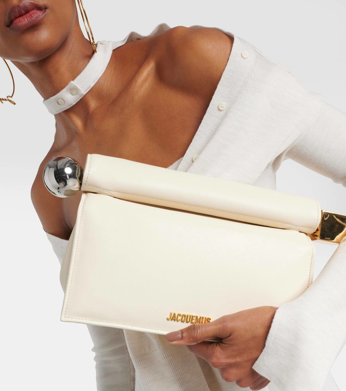 Jacquemus La Pochette Rond Carré leather clutch Jacquemus