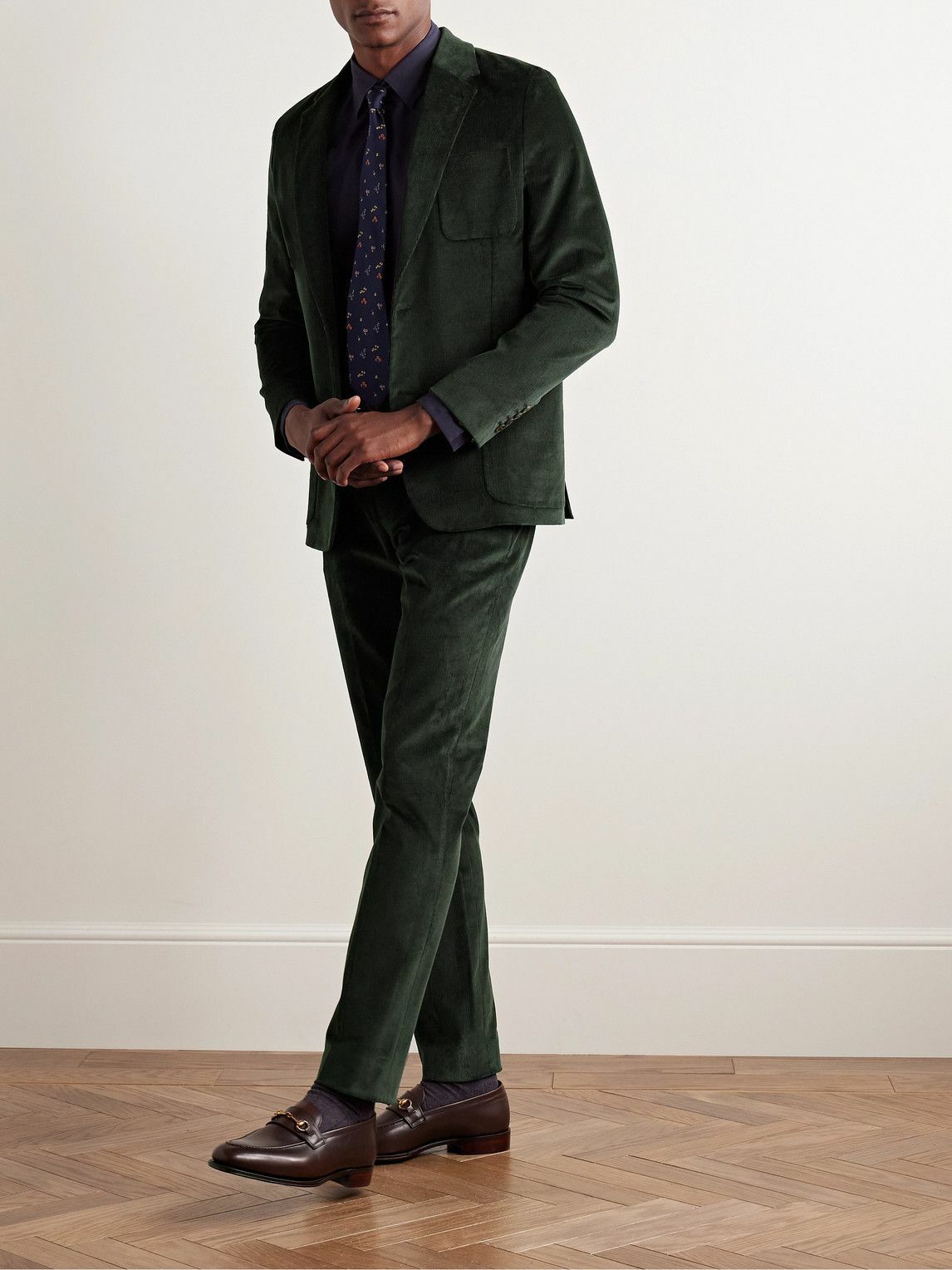 Paul Smith コーデュロイ スーツ S Paul Smith - Stretch-Cotton Corduroy Suit Jacket - Green