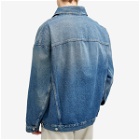Acne Studios Men's Morris Oversized Denim Jacket in Mid Blue