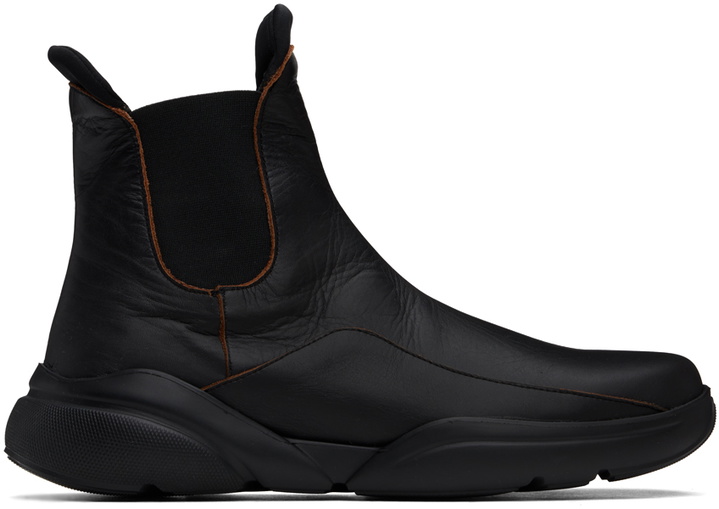 Photo: Eckhaus Latta Black Sneaker Chelsea Boots