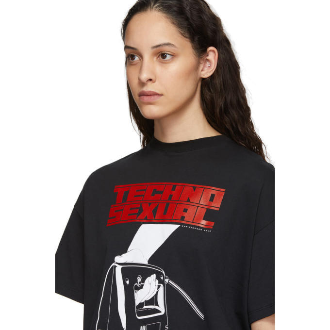 Christopher Kane Black Techno Sexual T-Shirt Christopher Kane