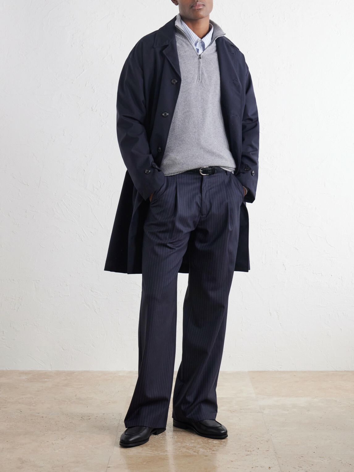 Thom Sweeney - Cashmere Half-Zip Sweater - Gray