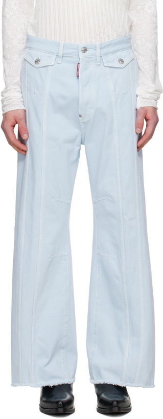 Photo: Dsquared2 Blue Powder Wash Eros Jeans