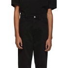 Raf Simons Black Classic Fit Turn-Up Jeans