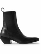 Rick Owens - Waxed-Leather Chelsea Boots - Black