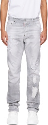 Dsquared2 Gray Paint Cool Guy Jeans