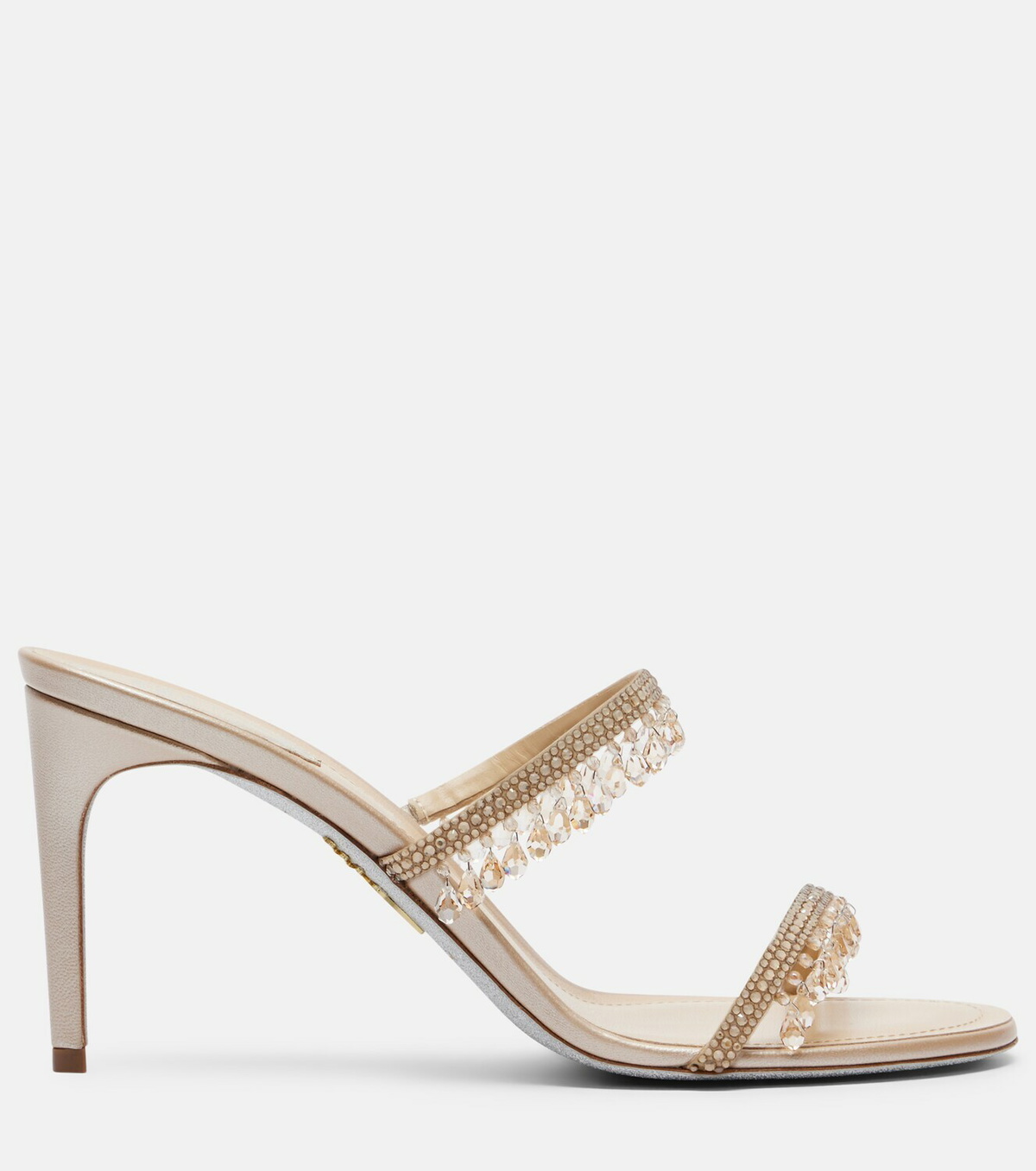 Rene Caovilla Chandelier embellished satin sandals