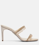 Rene Caovilla Chandelier embellished satin sandals