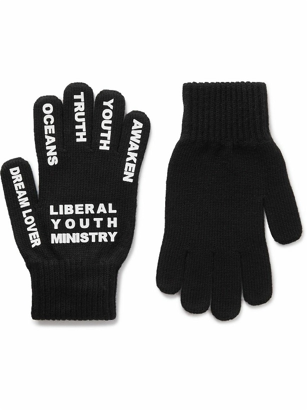 Photo: Liberal Youth Ministry - Logo-Appliquéd Stretch-Knit Gloves