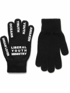 Liberal Youth Ministry - Logo-Appliquéd Stretch-Knit Gloves