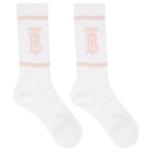 Burberry White Monogram Socks