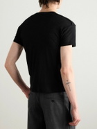 CELINE - Slim-Fit Logo-Embroidered Cotton-Jersey T-Shirt - Black