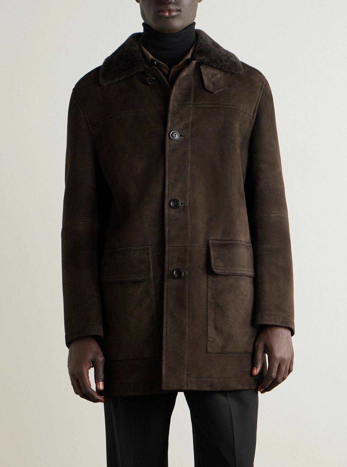 Zegna - Shearling Coat - Brown