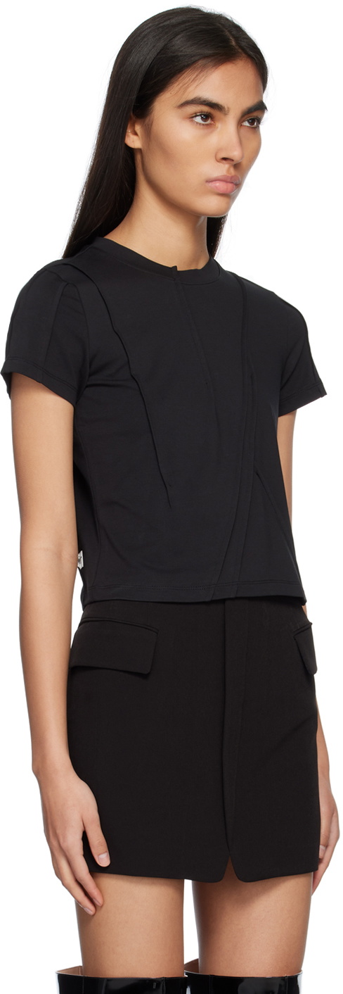 lesugiatelier Black Disordered Pintuck T-Shirt