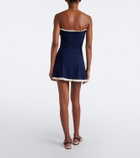 Karla Colletto Ruffled jersey miniskirt