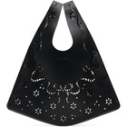 Simone Rocha Black Mini Lasercut Lace Shopper Tote