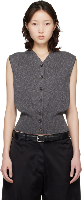 Photo: Cordera Gray Flecked Cotton Waistcoat