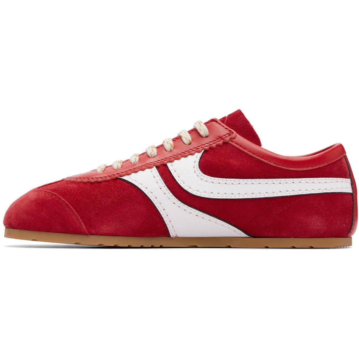 Dries Van Noten Red Suede Sneakers