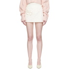 Sandy Liang Off-White Dottie Miniskirt