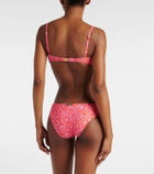 Heidi Klein Limpopo floral ruched bikini top