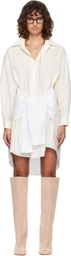 MM6 Maison Margiela Off-White Multi Wear Cotton Poplin Minidress