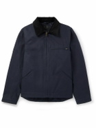 Nili Lotan - Caspian Corduroy-Trimmed Cotton-Canvas Jacket - Blue