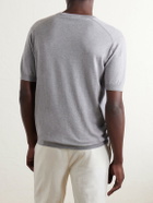 John Smedley - Torin SS Cotton-Knitted T-Shirt - Gray