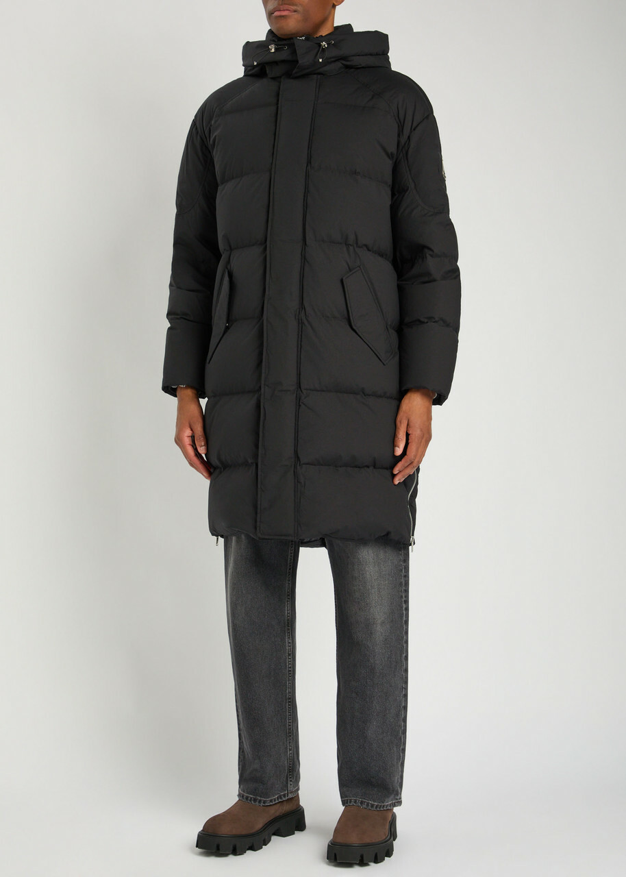 Moose Knuckles Everest Long Shell Puffer Coat Black