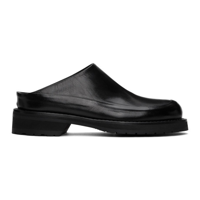 Photo: Ann Demeulemeester Black Leather Moresco Loafers