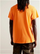 Pasadena Leisure Club - Athletic Dept. Logo-Print Garment-Dyed Cotton-Jersey T-Shirt - Orange