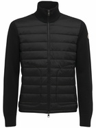 MONCLER - Wool Blend Tricot Down Jacket