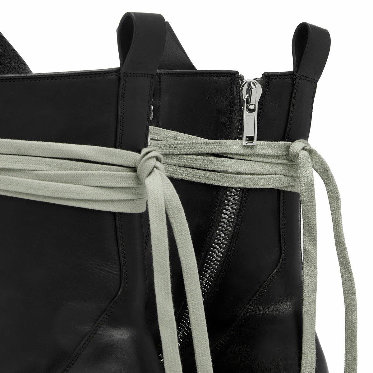 Rick Owens Men's Laceup Turbo Cyclops Boot in Black/Pearl