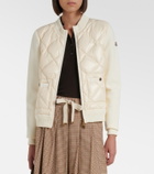 Moncler Down-paneled cotton cardigan