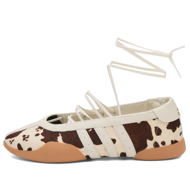 Photo: Adidas Women's Taekwondo Mei Ballet Cow Sneakers in Aurora Coffee/Ftwr White/Gum 2
