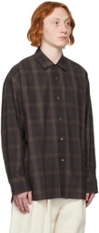 stein Brown Oversized Down Pat Shirt