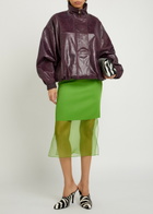 Khaite Sybil Layered Effect Satin Skirt Green
