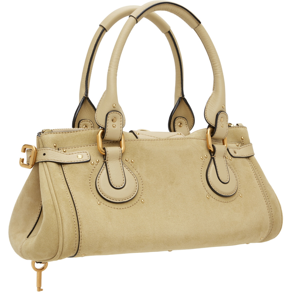 Chloé Beige Paddington Suede Bag