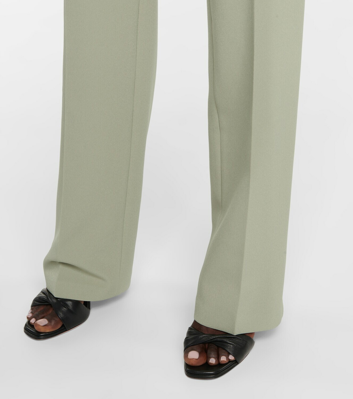 Safiyaa Goldie high-rise straight crêpe pants