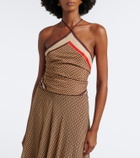 SIR Cooper printed halterneck top