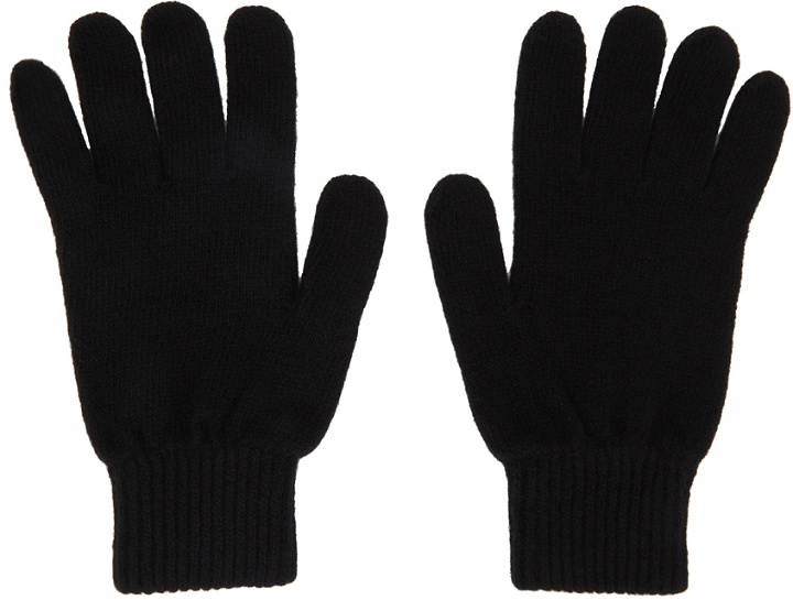 Photo: PS by Paul Smith Black Wool Knit Gloves