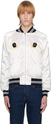 Youths in Balaclava White Psycho Souvenir Reversible Bomber Jacket