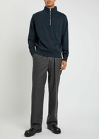 Oliver Spencer Reversible Cotton Sweatshirt Navy