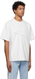 Feng Chen Wang White Paneled Collar T-Shirt