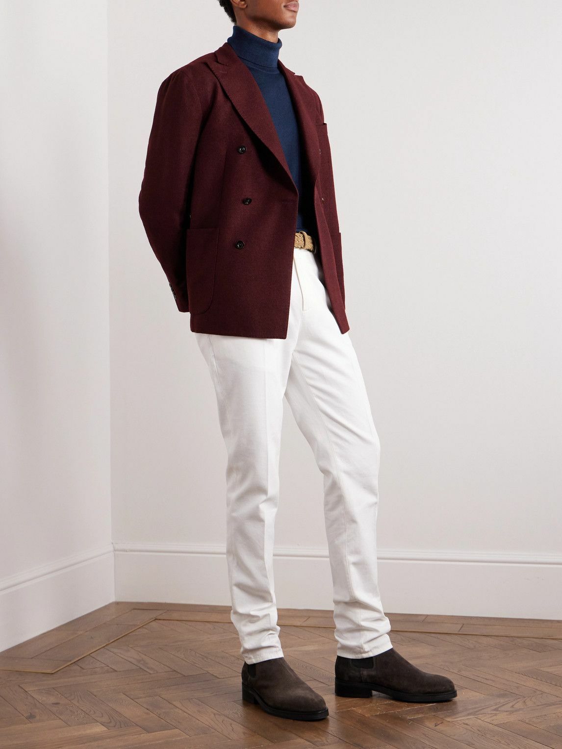 Boglioli - Slim-Fit Wool Rollneck Sweater - Blue