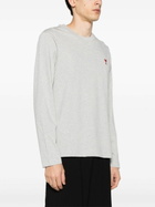 AMI Paris Grey Ami De Couer Organic Cotton T-Shirt
