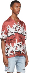 AMIRI Red Playboy Edition Silk Tropical Short Sleeve Shirt