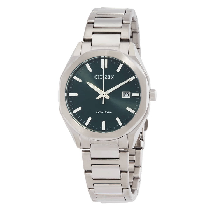 Photo: Citizen Octangle Eco-Drive Green Dial Unisex Watch BM7620-83X