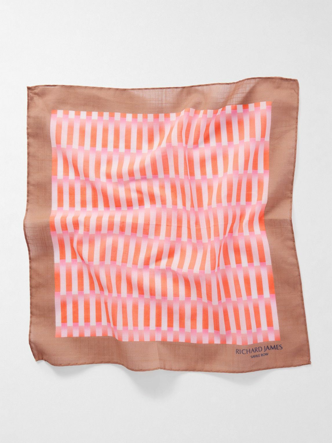 Richard James - Striped Cotton-Voile Pocket Square