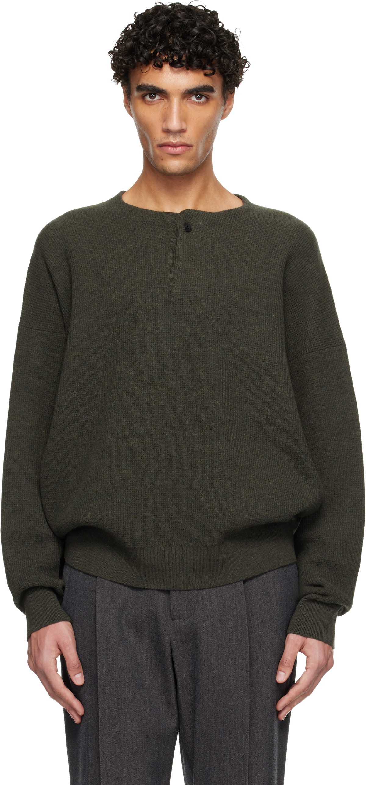 Fear of God Green Henley Sweater