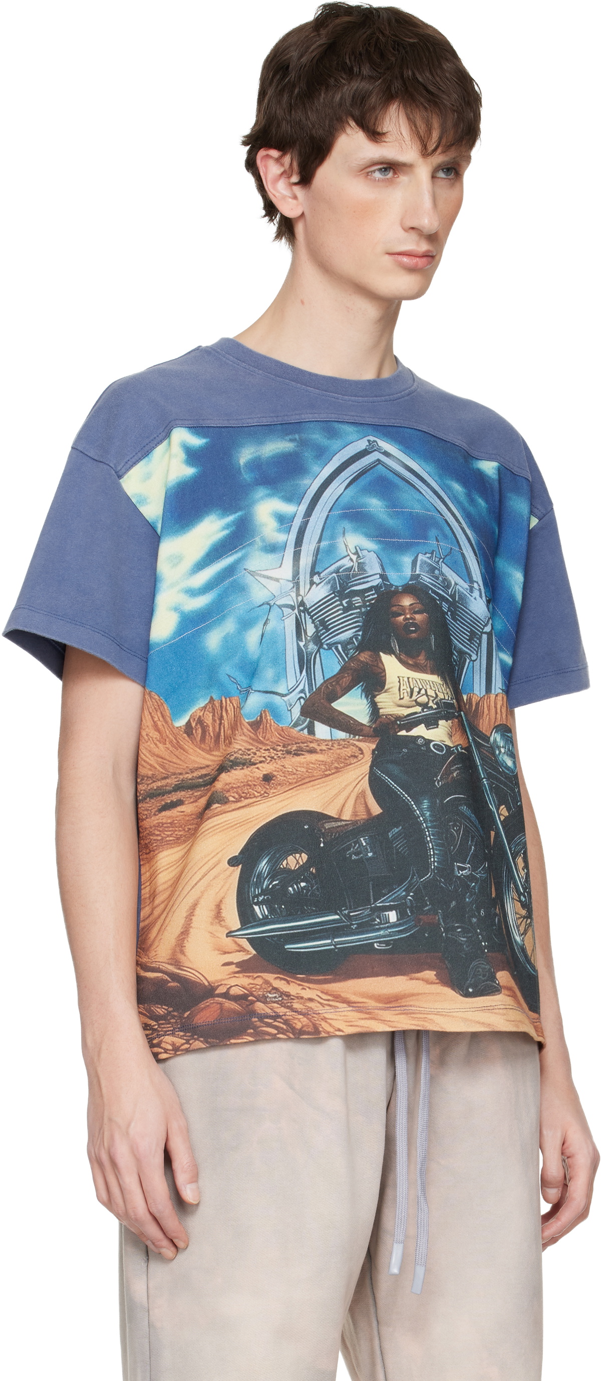 Who Decides War Gray Biker Jersey T-shirt